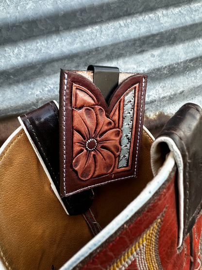 Leather Boot Wallet Cowgirl Rodeo Western Cowboy