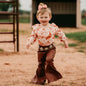 Girl's Shea Baby Brown Faux Leather Bell Pants