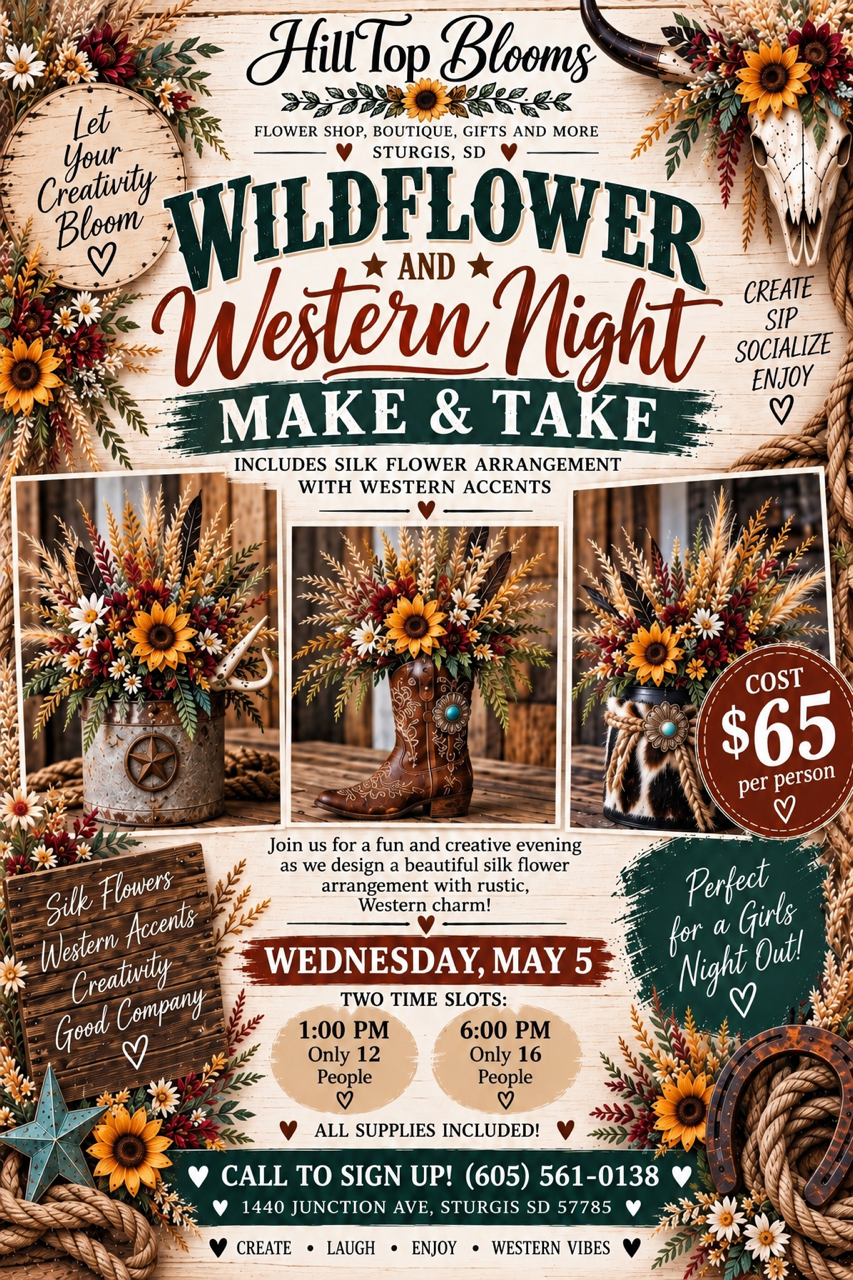 Make & Take @ HillTop Blooms in Sturgis, SD