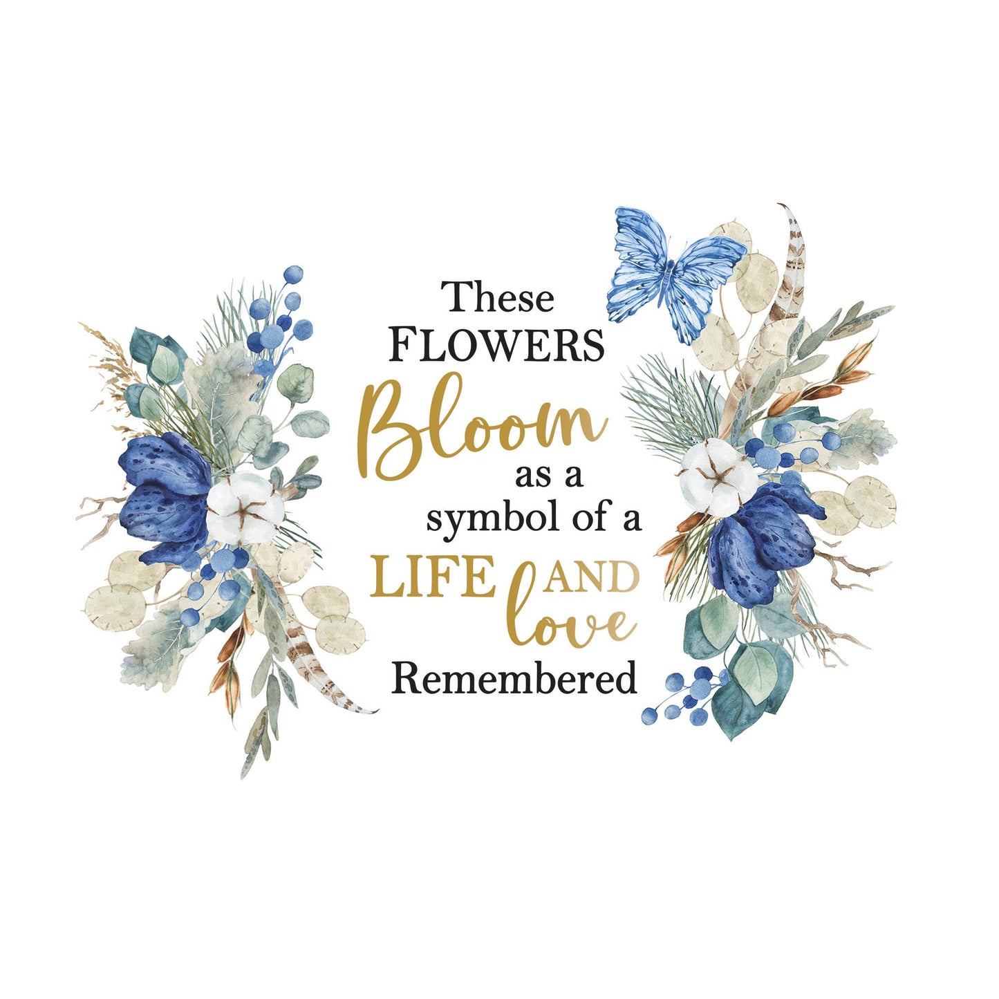 Lillian Rose Crackle Glass Memorial Vase with Sympathy Verse