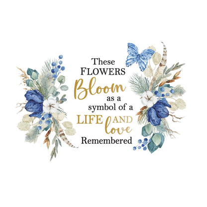 Lillian Rose Crackle Glass Memorial Vase with Sympathy Verse