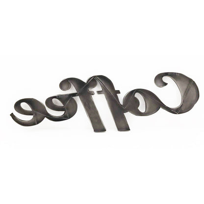 3D Coffee Cutout Lettering Metal Wall Hanging Sign Decor