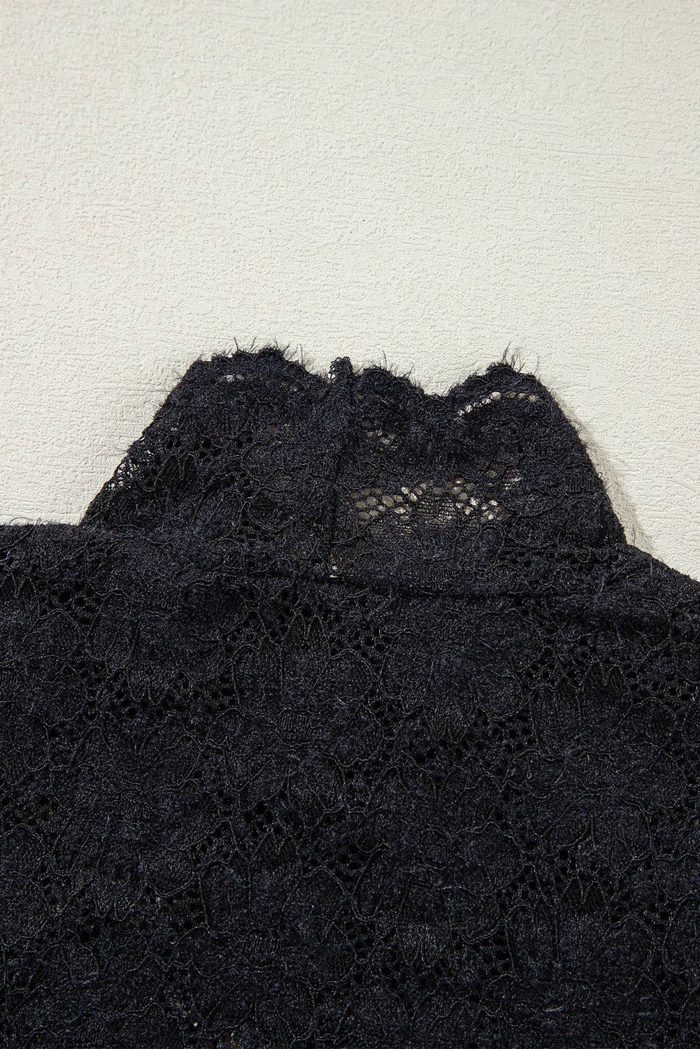 Women's Floral Lace High Neck Long Sleeve Top