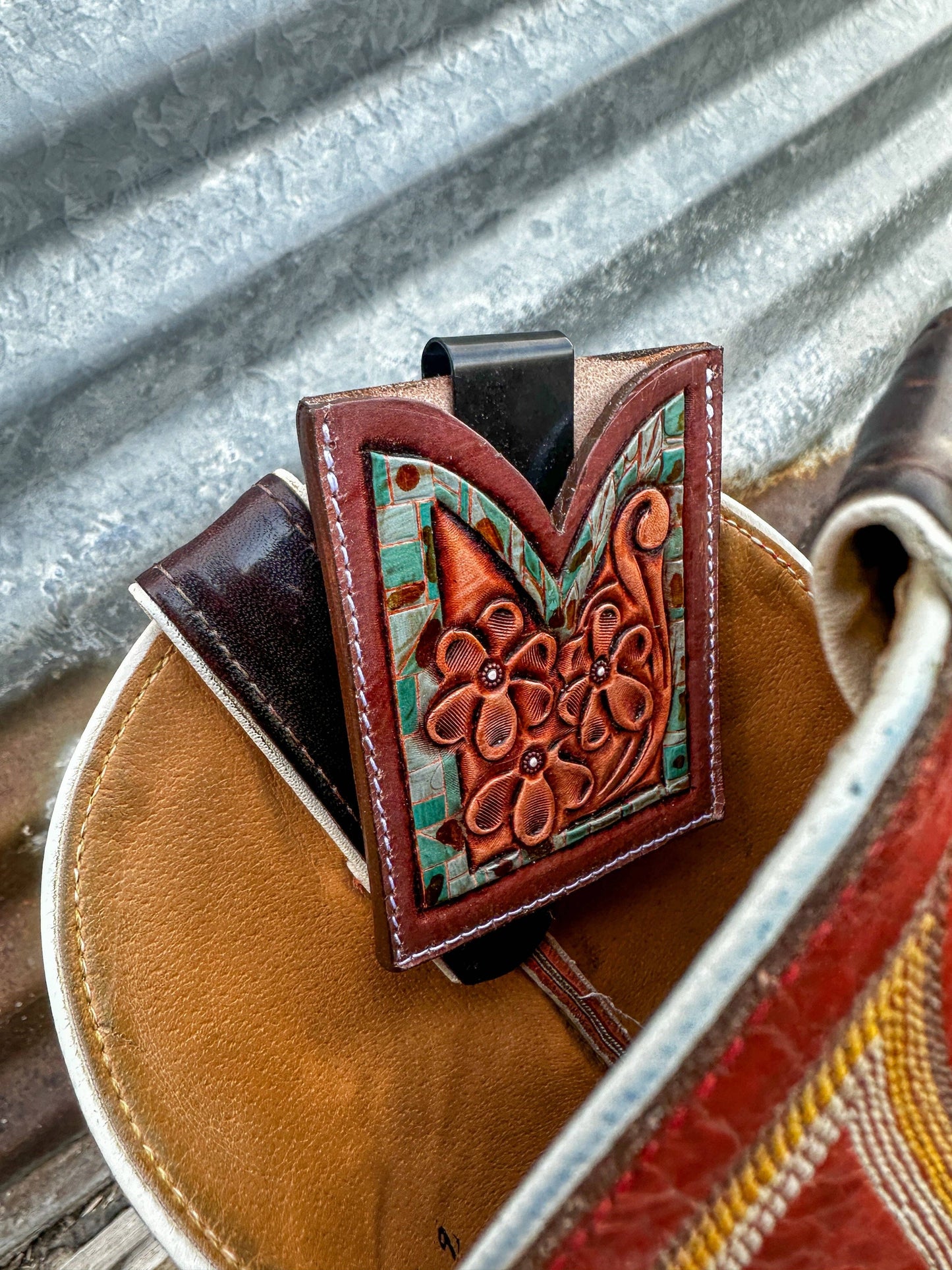 Leather Boot Wallet Cowgirl Rodeo Western Cowboy