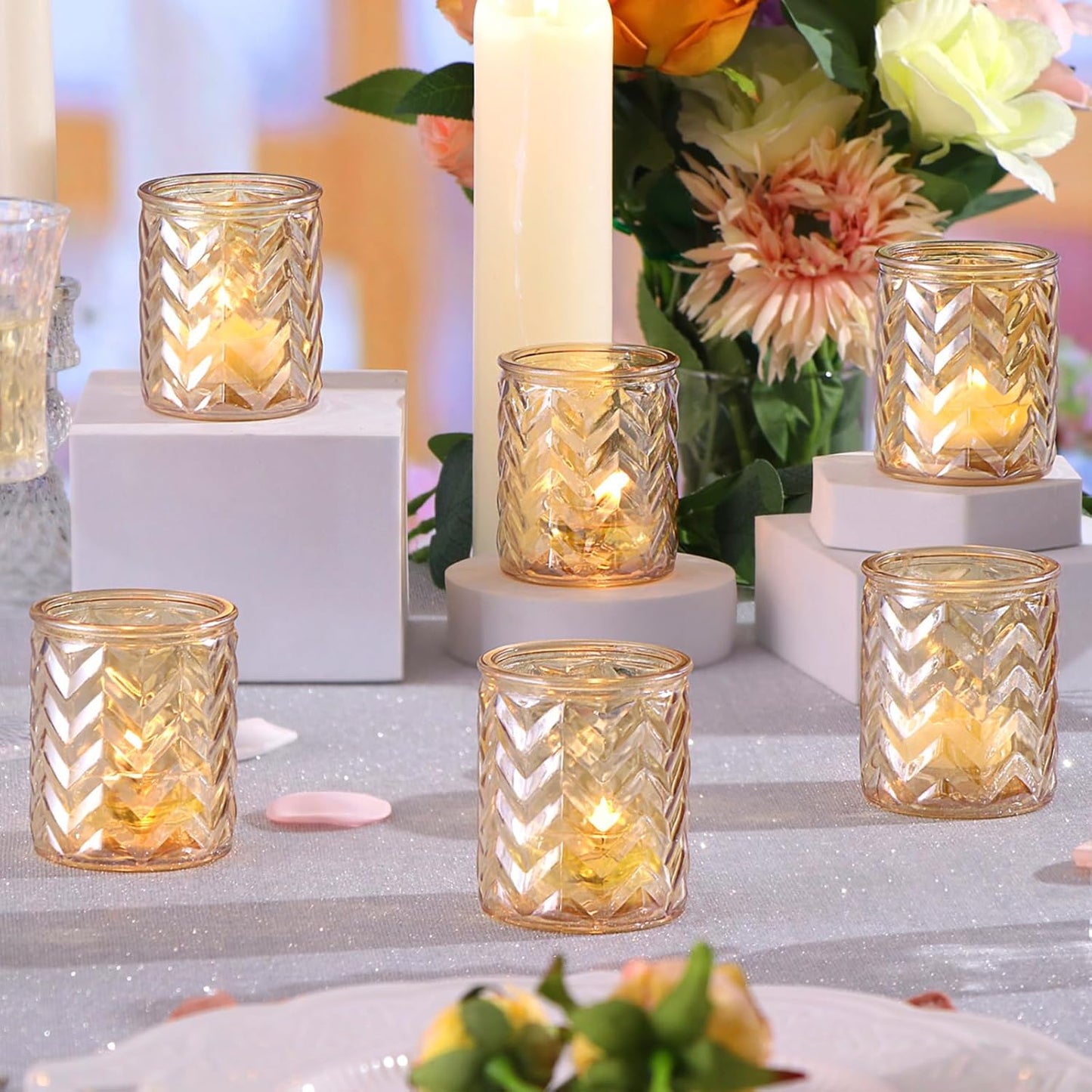 Gold Votives Candle Holder