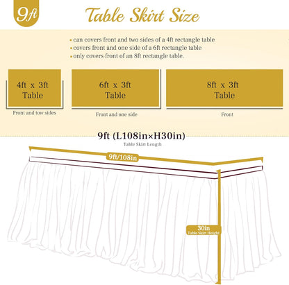 Champagne Tulle Table Skirts