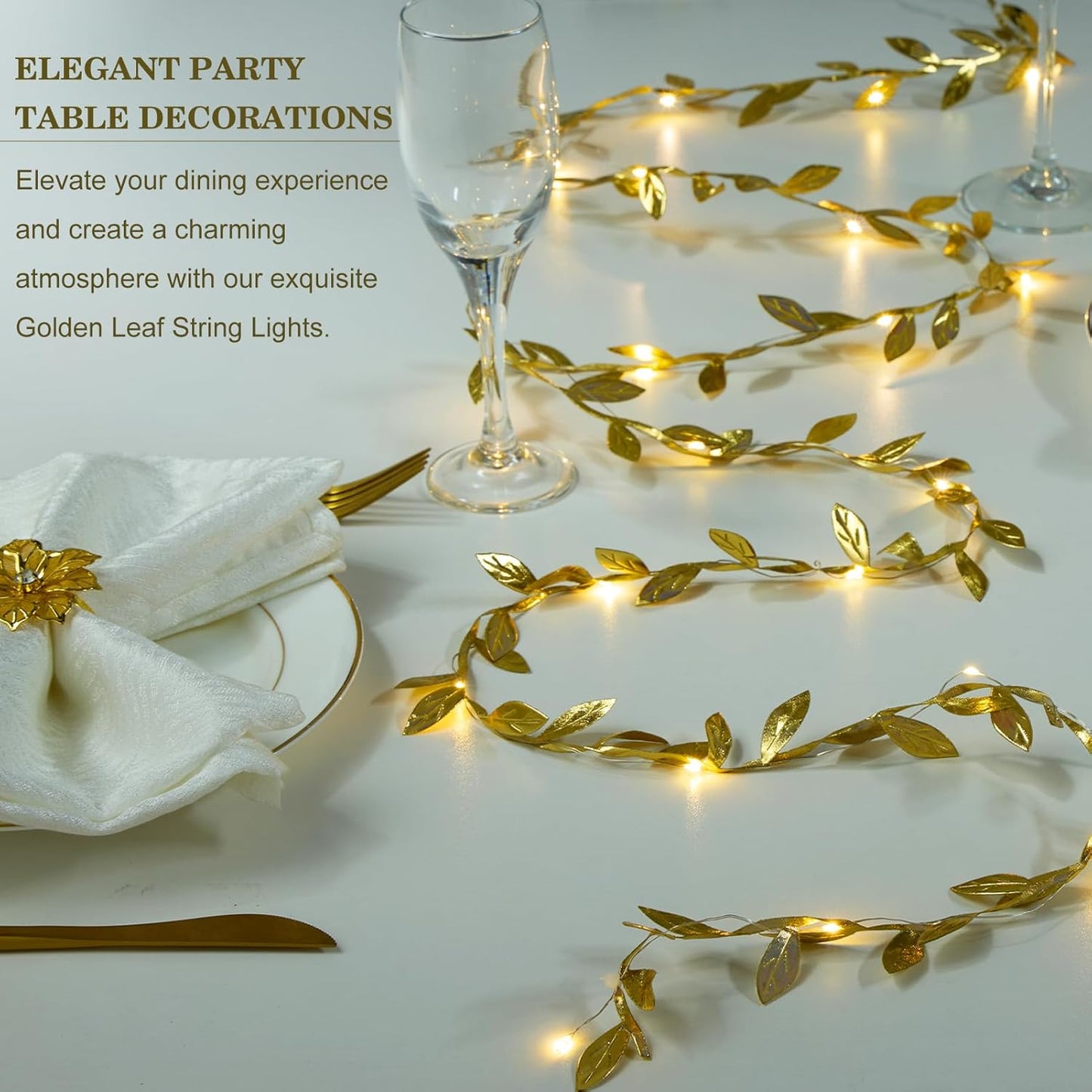 Gold Leaf String Lights