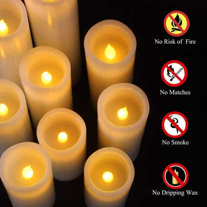 Flameless Candles Battery Operated Candles Real Wax Pillar LED Candles