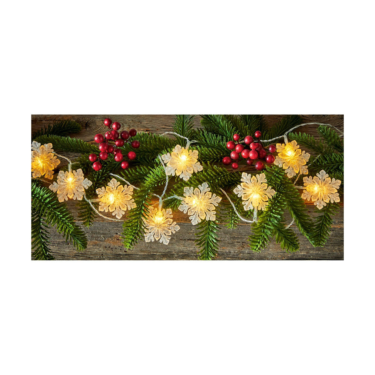 Snowflake String Lights White Multi Pac Christmas