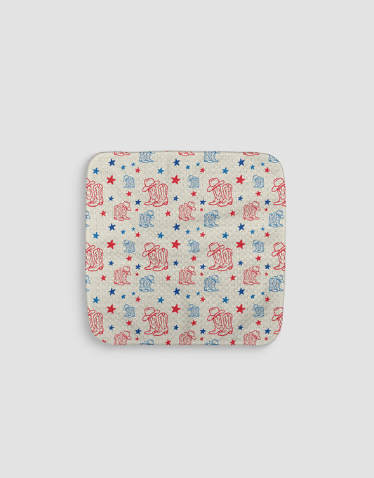 Red, White and Blue Rodeo Dishcloth