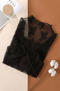 Women's Sheer Lace Top - Black