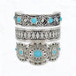 Boho Western Turquoise Cuff Bracelet Set