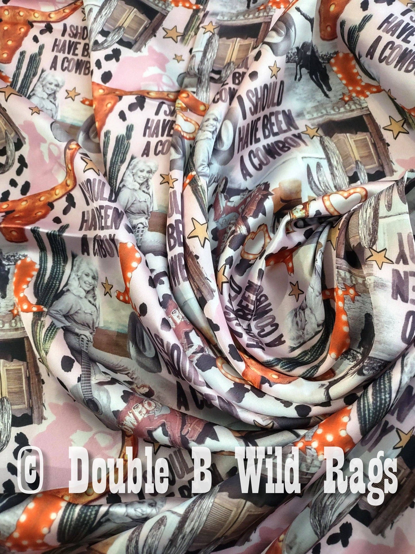 Wild Rag MISC 435 Dolly Saloon Rodeo Cowboy Western Neck Scarf Bandanna by Double B Wild Rags