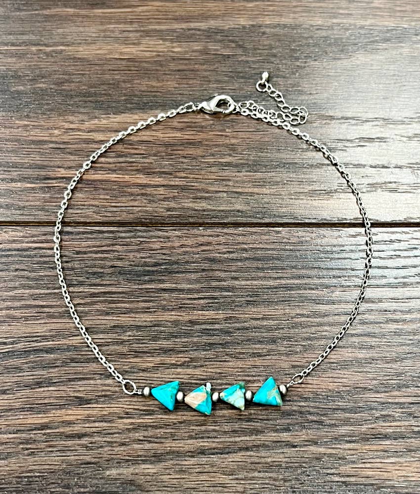 Triangle Gemstone Necklace