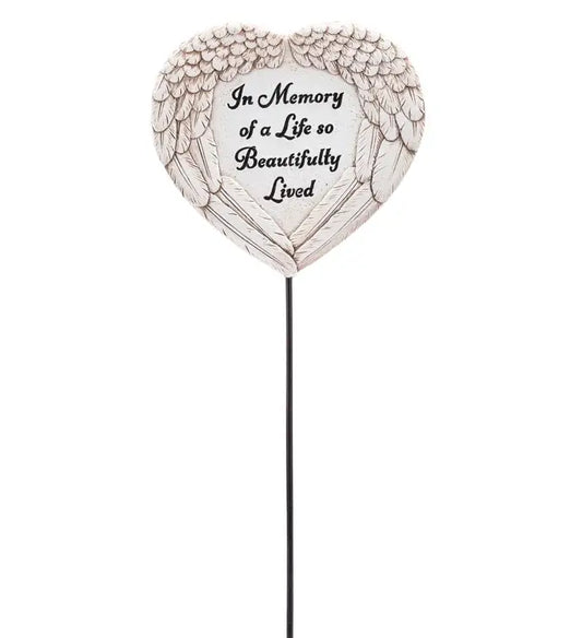 Angel Wing Memorial Garden Stake