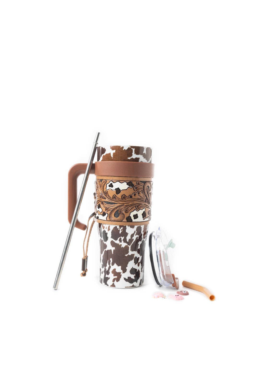 Tumbler In Brown and White