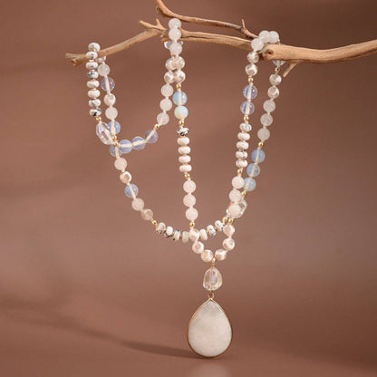 Stone Beaded Long Necklace