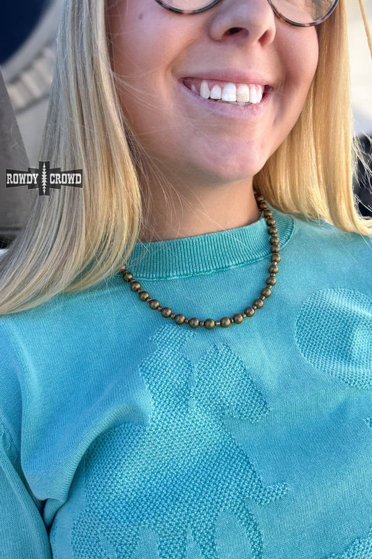 Western Bronze Pearl Necklace