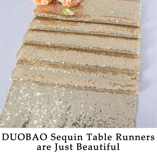 Champagne Gold Sequin Table Runners