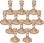 Glass Candlestick Holders including Battery Operated Candle Stick