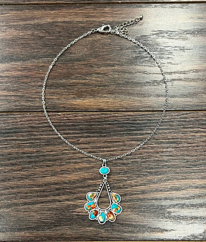 Western Gemstone Pendant Necklace