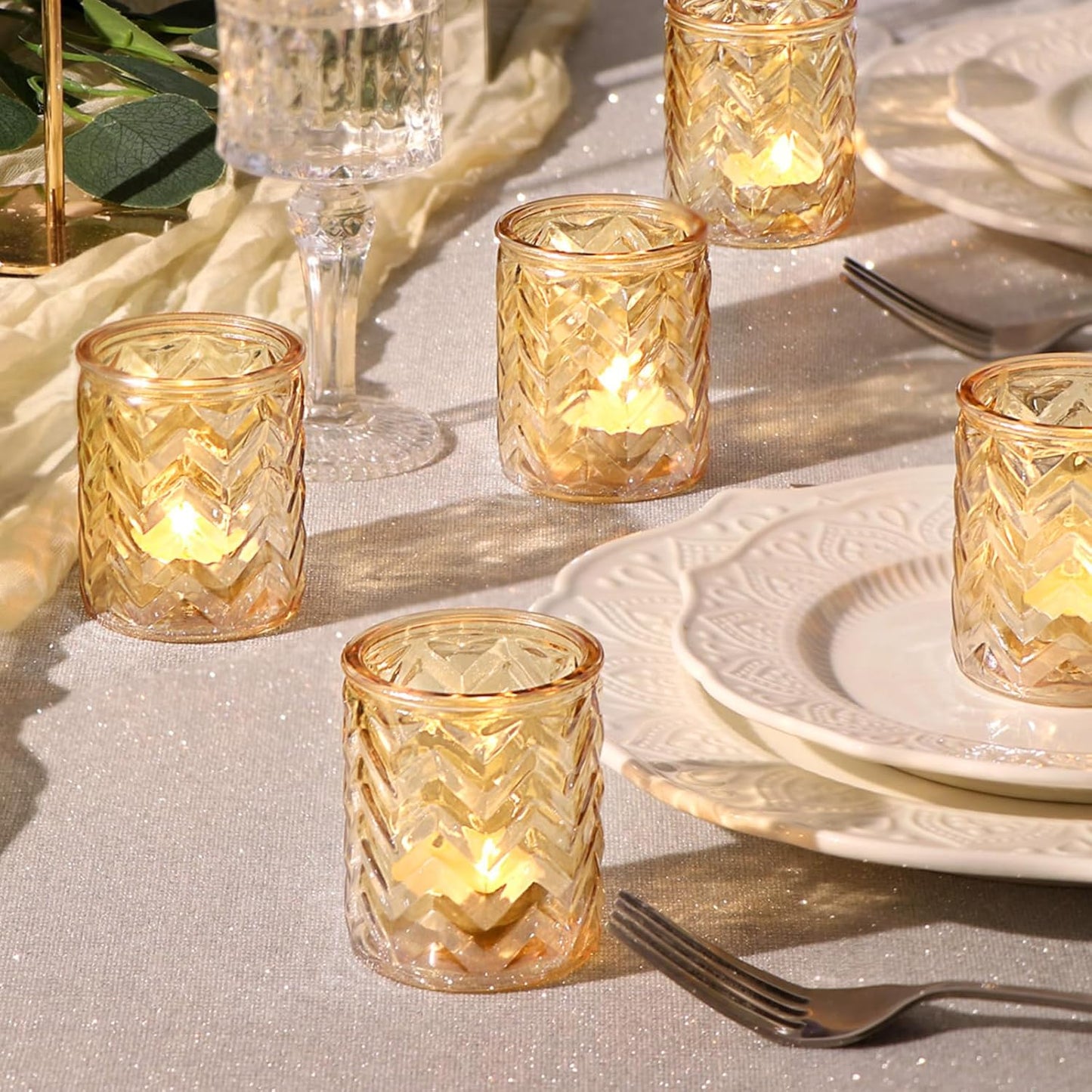 Gold Votives Candle Holder