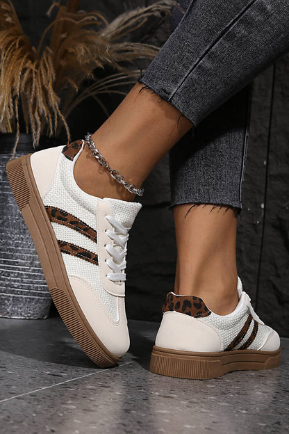 Women's Leopard Flat Sneakers