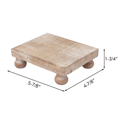 Farmhouse Wood Pedestal Stand Riser Soap Tray for Kitchen