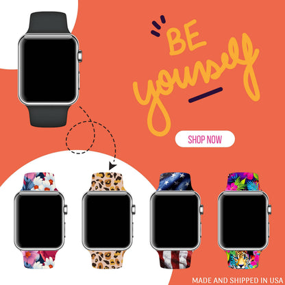 Leopard Print Bolt Apple Watch Band