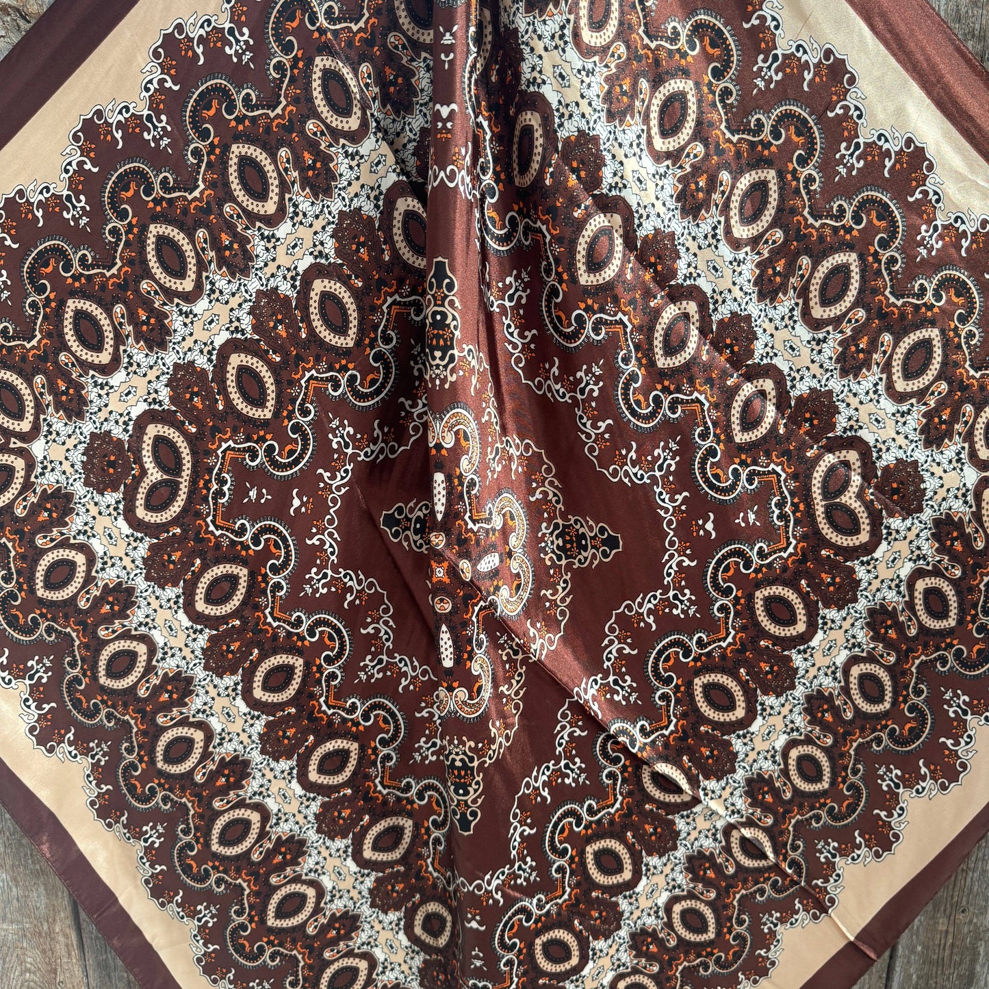 Brown and Tan Paisley Wild Rag