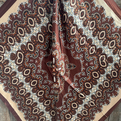 Brown and Tan Paisley Wild Rag