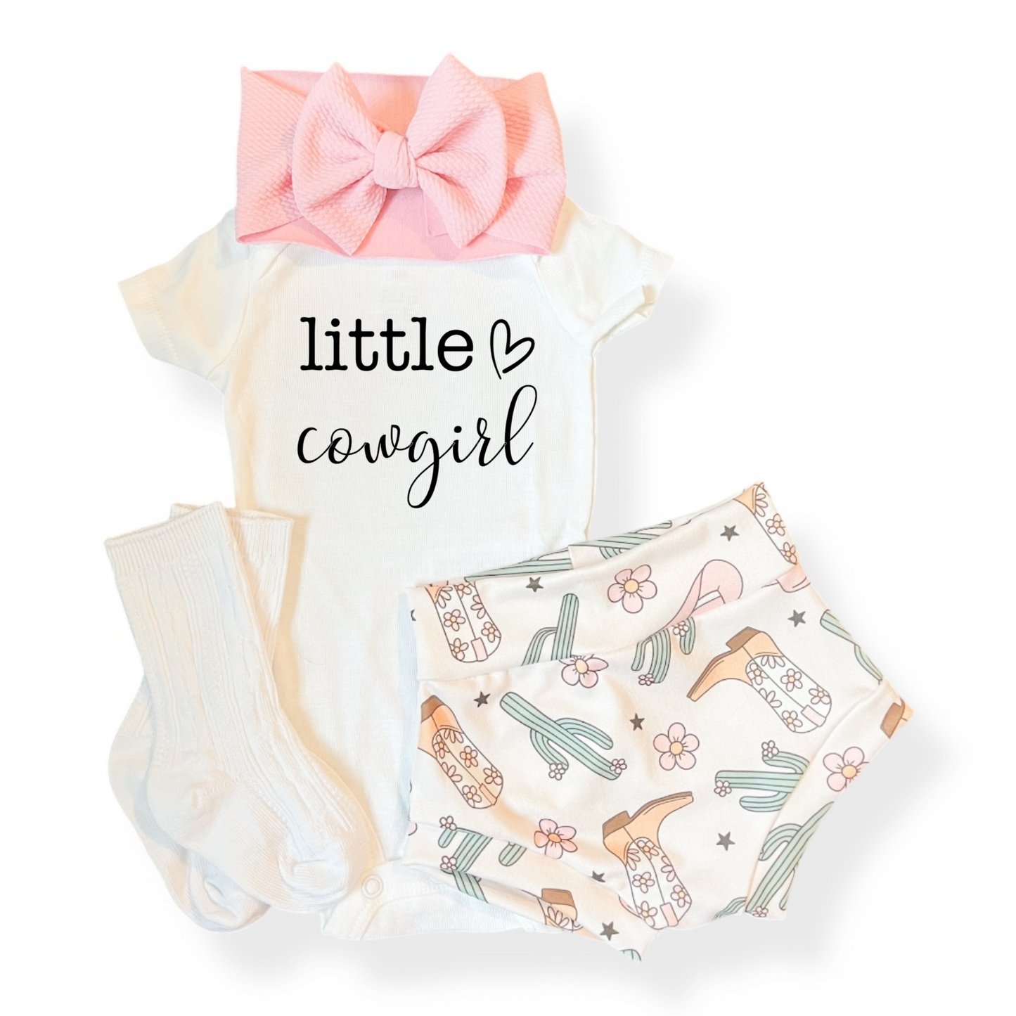 Little Cowgirl Baby Girl Bummies Outfit