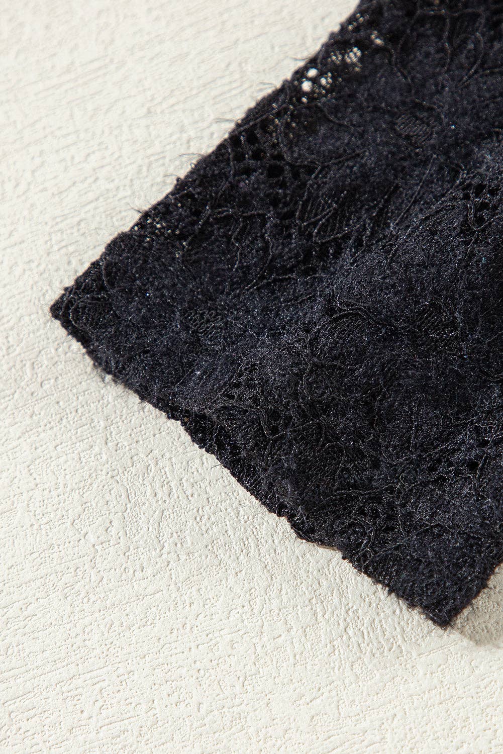 Women's Floral Lace High Neck Long Sleeve Top