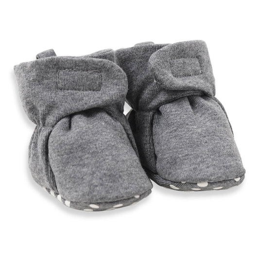 Heather Charcoal Baby Booties