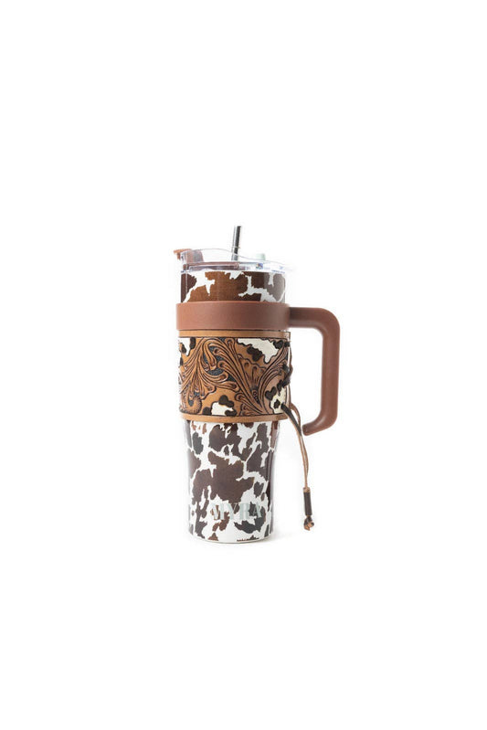 Tumbler In Brown and White