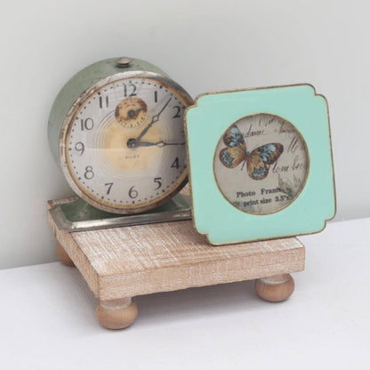Farmhouse Wood Pedestal Stand Riser Soap Tray for Kitchen