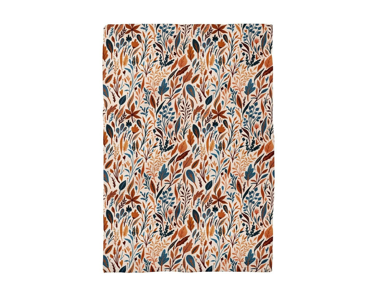 Fall Rust Botanical Leaves Kitchen Towel