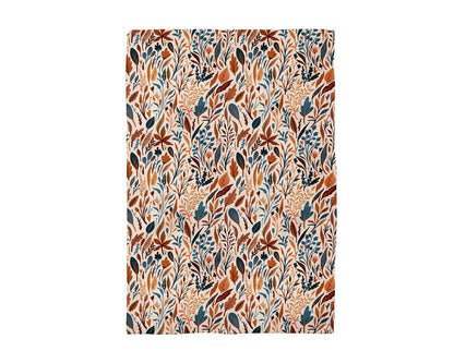 Fall Rust Botanical Leaves Kitchen Towel