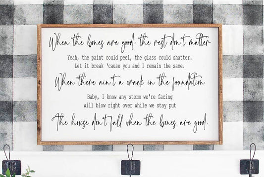 'The Bones' lyrics Maren Morris - Wooden Sign