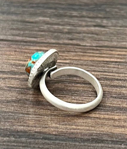 10mm Round Gemstone Adjustable Ring