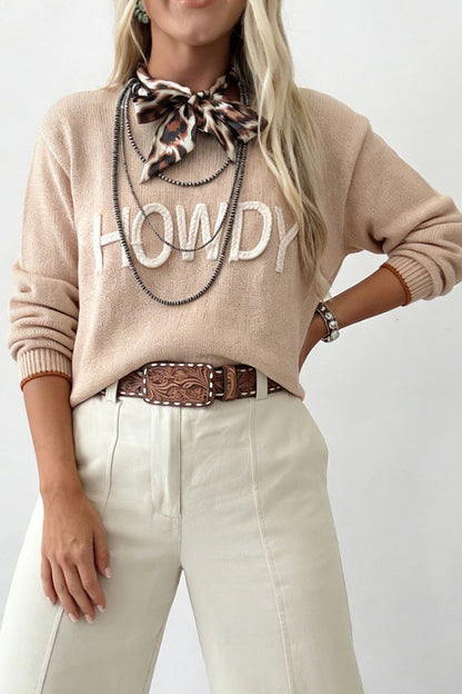 Women's 'Howdy' Knit Sweater