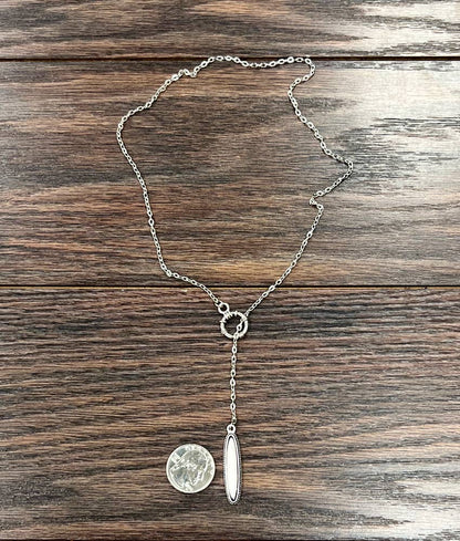Lariat White Turquoise Necklace