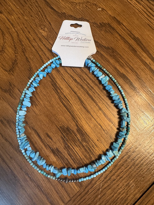 Genuine Turquoise Layering Choker Necklace