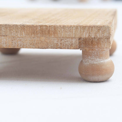 Farmhouse Wood Pedestal Stand Riser Soap Tray for Kitchen