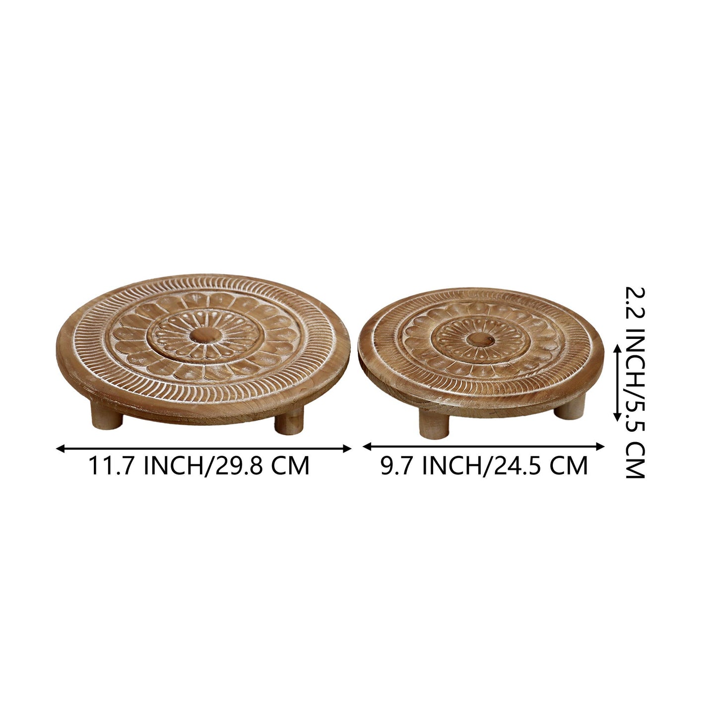 Round Wooden Display Risers