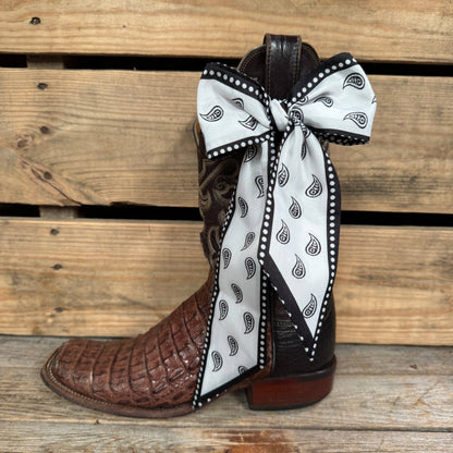 Black and White Skinny Mini Wild Rag Scarf