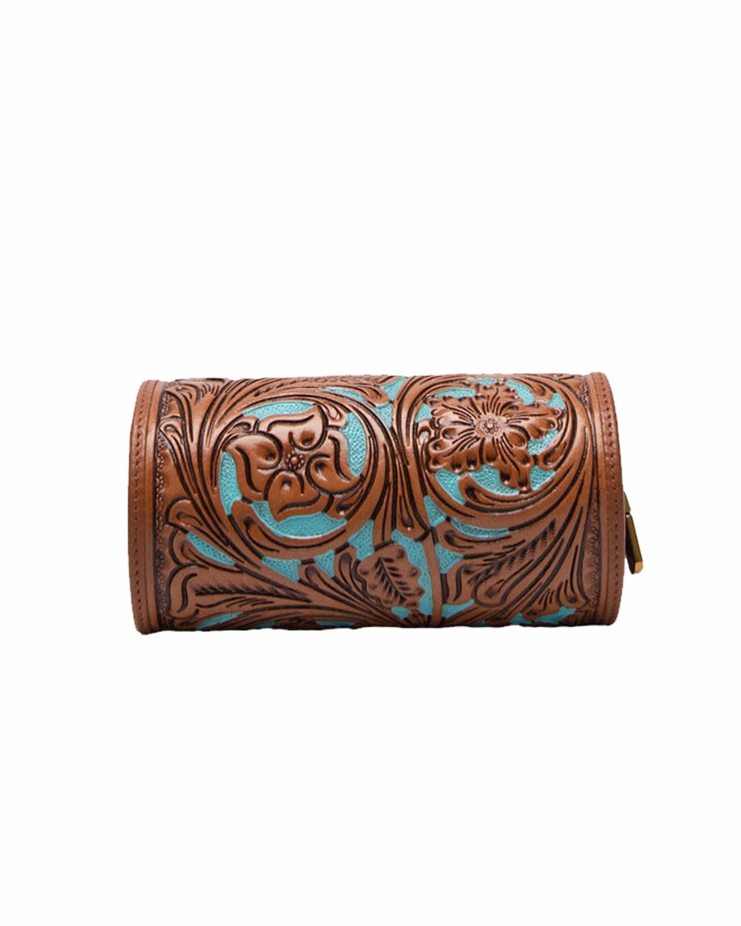 Jewelry Case Hand Tooled Leather - Whiskey & Water
