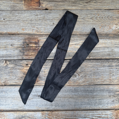 Black Skinny Mini Wild Rag Scarf
