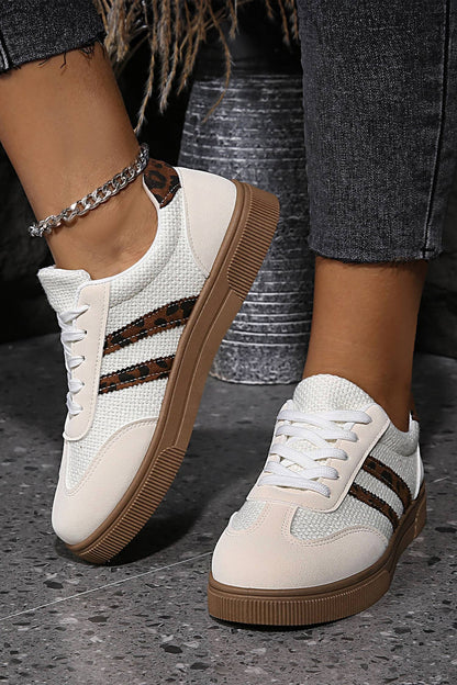 Women's Leopard Flat Sneakers