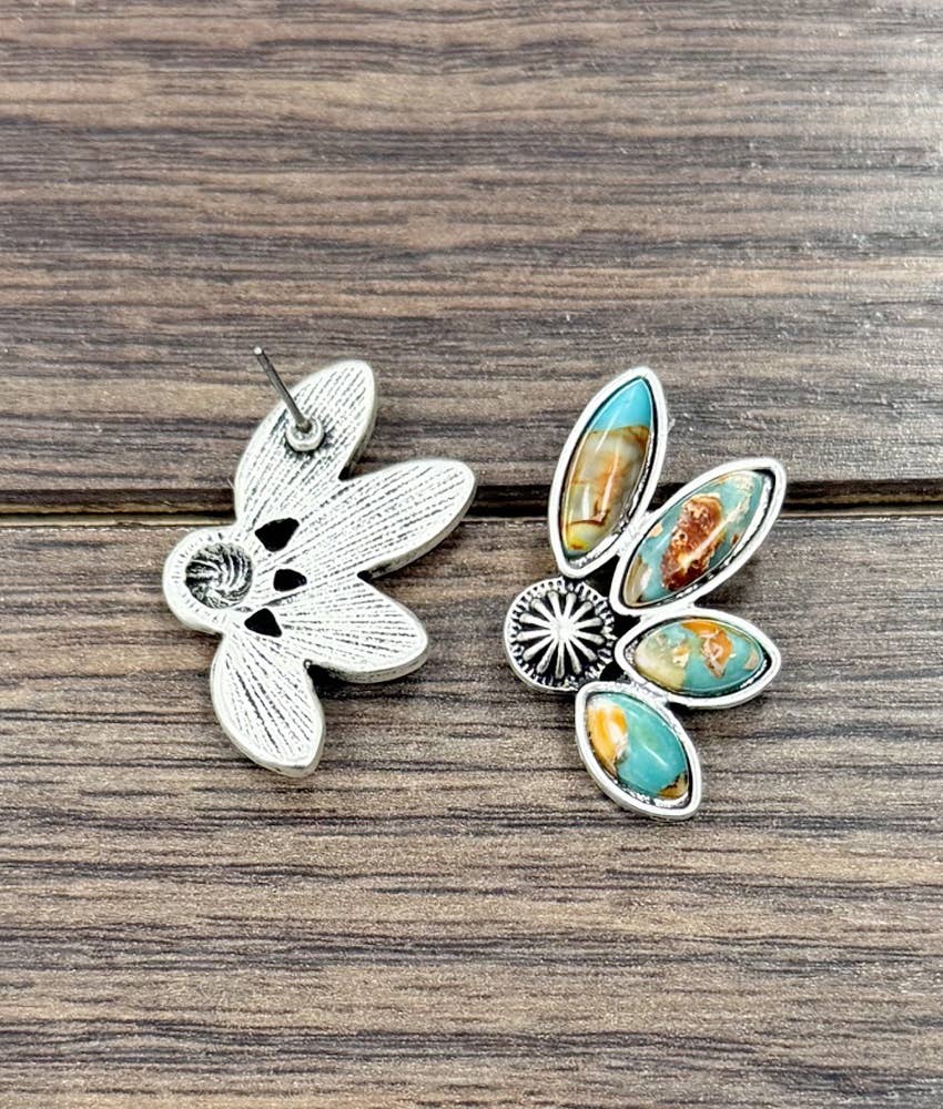 Western Gemstone Stud Earrings